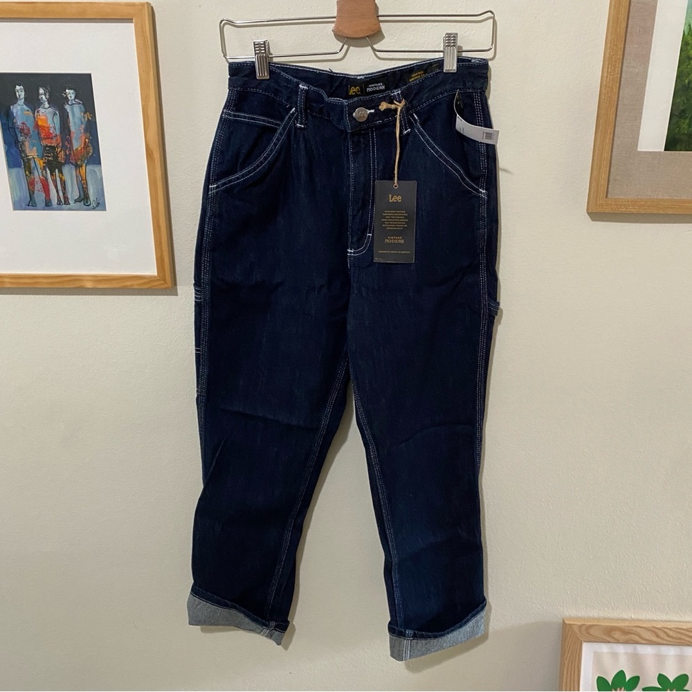 NWOT Lee Women's High Rise Dungaree Ankle Jeans Sz 28 Vintage - Picture 4 of 8